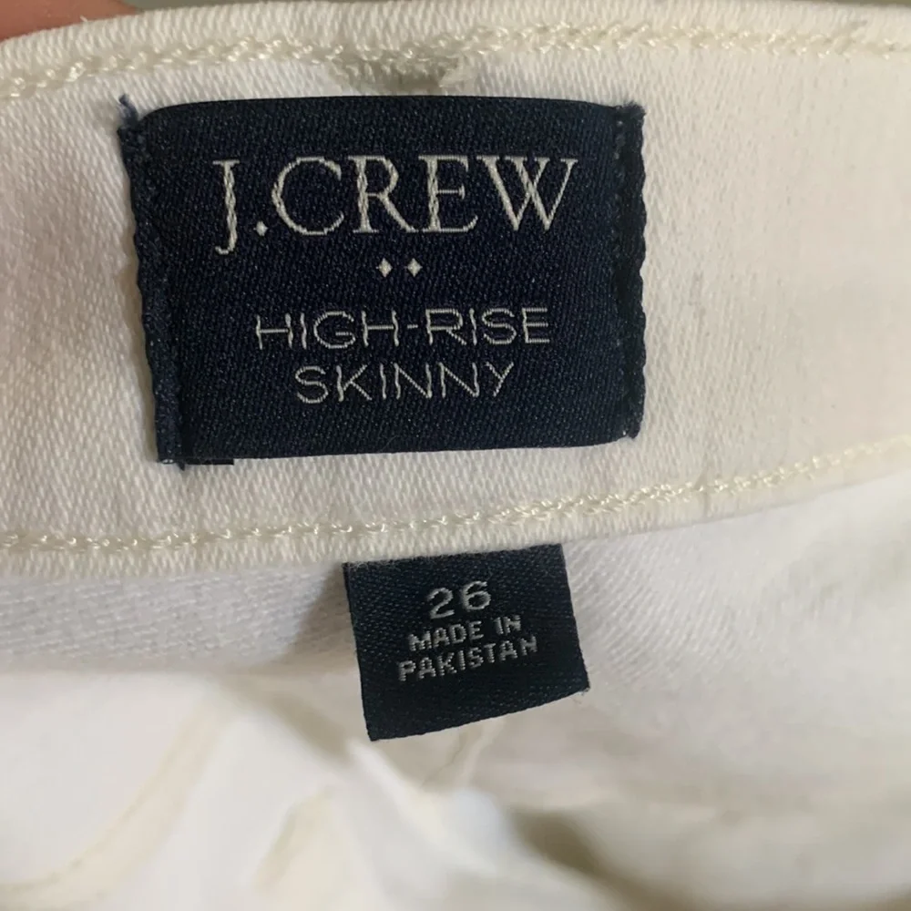 J. Crew Factory hi-rise white skinny jeans‎ Size 26